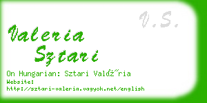 valeria sztari business card